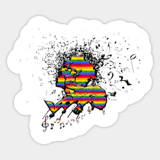 GAY FLAG MUSIC WOMAN Sticker